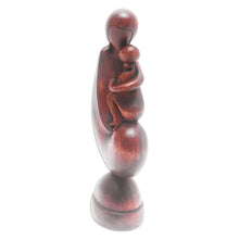 Load image into Gallery viewer, Hand-Carved Suar Wood Sculpture of Mother and Child - Beloved Child | NOVICA