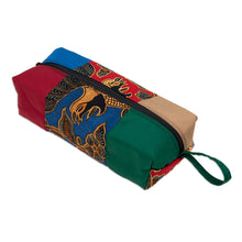 Load image into Gallery viewer, Handcrafted Cotton Batik travel Case with Floral Motifs - Blitar Charm | NOVICA