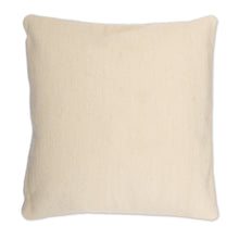 Load image into Gallery viewer, Bird-Themed Ivory Wool Cushion Cover with Colorful Details - Chanting Birds | NOVICA
