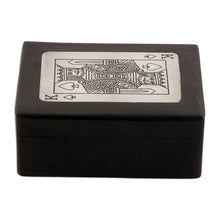 Load image into Gallery viewer, Handcrafted Acacia Wood Deck Box with Playing Cards - Challenging Luck | NOVICA