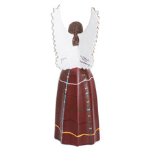 Load image into Gallery viewer, Folk Art Ceramic Angel Sculpture Hand-Painted in Guatemala - San Rafael Petzal | NOVICA
