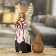 Load image into Gallery viewer, Lovely Hand-Painted Angel-Themed Ceramic Sculpture - Solola in White | NOVICA