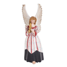Load image into Gallery viewer, Lovely Hand-Painted Angel-Themed Ceramic Sculpture - Solola in White | NOVICA