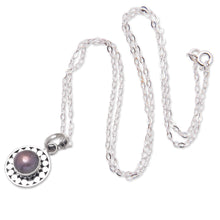 Load image into Gallery viewer, Sterling Silver Pendant Necklace with Brown Cultured Pearl - Fabulous Flair | NOVICA
