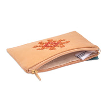 Load image into Gallery viewer, Handcrafted Flower-Themed Embroidered Cotton Cosmetic Bag - Marash Flower | NOVICA