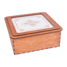 Load image into Gallery viewer, Handmade Wood Jewelry Box with Embroidered Motif on Lid - Monastery Garden | NOVICA