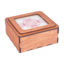 Load image into Gallery viewer, Armenian Handmade Wood Jewelry Box with Embroidered Motif - Hibiscus Splendor | NOVICA