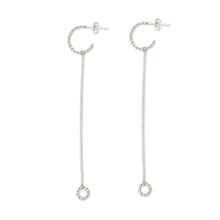 Load image into Gallery viewer, Braided Geometric Sterling Silver Dangle Earrings - Sophisticated Fate | NOVICA