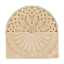 Load image into Gallery viewer, Hand-Carved Felsite Stone Armenian Sundial Decorative Accent - Khachqar Sundial | NOVICA