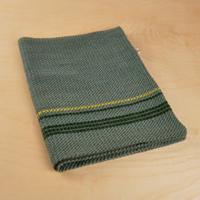 Load image into Gallery viewer, Striped Wool Cushion Cover in Green Hand-Woven in Armenia - Relaxed and Cozy | NOVICA