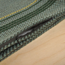 Load image into Gallery viewer, Striped Wool Cushion Cover in Green Hand-Woven in Armenia - Relaxed and Cozy | NOVICA