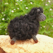 Load image into Gallery viewer, Set of 2 Crocheted Black and White Acrylic Sheep Ornaments - Woolly Duo | NOVICA