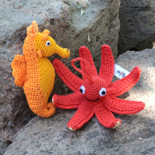 Load image into Gallery viewer, Set of Two Sea-Themed Acrylic Ornaments Crocheted by Hand - Holidays from the Sea | NOVICA