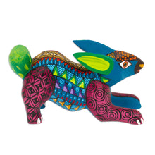 Load image into Gallery viewer, Wood Alebrije Rabbit Figurine Hand-Painted in Mexico - Vivacious Rabbit | NOVICA