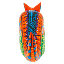 Load image into Gallery viewer, Painted Alebrije Copal Wood Figurine of Orange Armadillo - Mexico's Orange Guardian | NOVICA