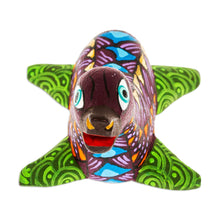 Load image into Gallery viewer, Traditional Alebrije Copal Wood Figurine of Purple Seal - Seal in the Purple Sea | NOVICA