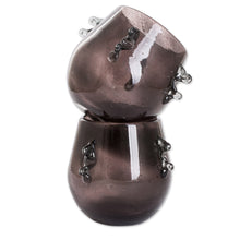 Load image into Gallery viewer, Pair of Handblown Rocks Glasses in Black - Shadow Shot | NOVICA