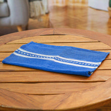 Load image into Gallery viewer, Blue & White Hand-Woven Zapotec Cotton Placemat from Mexico - Magical Blue | NOVICA