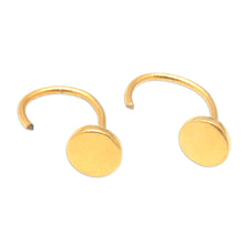 Load image into Gallery viewer, Minimalist Round 22k Gold-Plated Brass Ear Cuffs - Fashionable | NOVICA