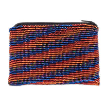 Load image into Gallery viewer, Striped Beaded Coin Purse Handcrafted in Guatemala - Sparkling Stripes | NOVICA