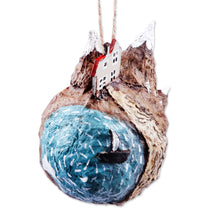 Load image into Gallery viewer, Whimsical Hand-Painted Papier Mache Ornament from Armenia - The Landscape | NOVICA