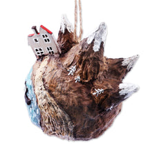 Load image into Gallery viewer, Whimsical Hand-Painted Papier Mache Ornament from Armenia - The Landscape | NOVICA