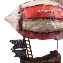 Load image into Gallery viewer, Hand-Painted Papier Mache Ornament of Travelling Zeppelin - Aerial Voyages | NOVICA