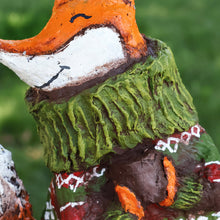 Load image into Gallery viewer, Hand-Painted Papier Mache Christmas Fox Ornament - Snuggly Fox | NOVICA