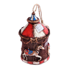 Load image into Gallery viewer, Hand-Painted Papier Mache Carousel Ornament from Armenia - Sweet Carousel | NOVICA