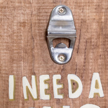 Load image into Gallery viewer, Hand-Painted Wood Wall-Mounted Bottle Opener from Costa Rica - I Need a Hug | NOVICA