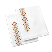 Load image into Gallery viewer, Embroidered Cotton Tea Towels with Square Motifs (Pair) - Desert Essence | NOVICA