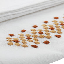 Load image into Gallery viewer, Embroidered Cotton Tea Towels with Square Motifs (Pair) - Desert Essence | NOVICA