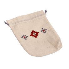 Load image into Gallery viewer, Embroidered cotton gift pouch from Armenia - Indigo and Spice | NOVICA