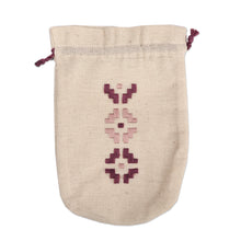 Load image into Gallery viewer, Embroidered Cotton Pouch from Armenia - Rose | NOVICA
