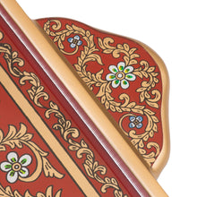 Load image into Gallery viewer, Reverse Painted Glass Serving Tray - Crimson Garden | NOVICA
