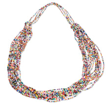 Load image into Gallery viewer, Handcrafted Multicolor Glass Beaded Long Strand Necklace - Color Show | NOVICA