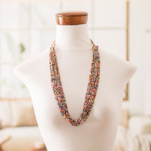 Load image into Gallery viewer, Handcrafted Multicolor Glass Beaded Long Strand Necklace - Color Show | NOVICA