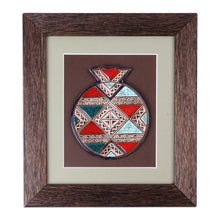 Load image into Gallery viewer, Handmade Geometric Multicolor Ceramic Pomegranate Wall Art - Spiritual Richness | NOVICA