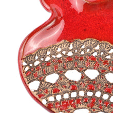 Load image into Gallery viewer, Glazed Ceramic Pomegranate Catchall in Red - Vibrant Red Pomegranate | NOVICA