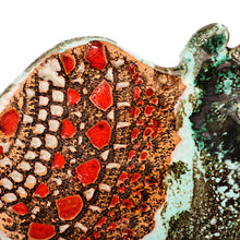 Load image into Gallery viewer, Armenian Turquoise and Red Ceramic Pomegranate Catchall - From the Lagoon | NOVICA