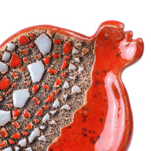 Load image into Gallery viewer, Pair of Red and Grey Glazed Ceramic Pomegranate Catchalls - Sweet Pomegranate | NOVICA
