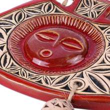 Load image into Gallery viewer, Handcrafted Traditional Red Ceramic Daghdghan Ornament - Red Daghdghan | NOVICA