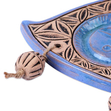 Load image into Gallery viewer, Handcrafted Traditional Blue Ceramic Armenian Daghdghan - Blue Daghdghan | NOVICA