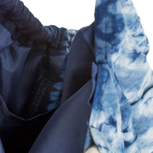 Load image into Gallery viewer, Modern Patterned Indigo Cotton Hobo Shoulder Bag - Indigo Roads | NOVICA