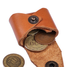 Load image into Gallery viewer, 100% Brown Leather Earbud Holder and Keychain Set - Melody in Brown | NOVICA