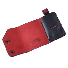 Load image into Gallery viewer, Armenian Handmade Men's Tri-Fold Leather Wallet in Brick Red - Modern Flair in Red | NOVICA