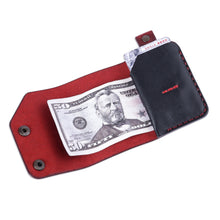 Load image into Gallery viewer, Armenian Handmade Men's Tri-Fold Leather Wallet in Brick Red - Modern Flair in Red | NOVICA
