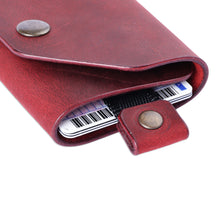 Load image into Gallery viewer, Armenian Handmade Men's Tri-Fold Leather Wallet in Brick Red - Modern Flair in Red | NOVICA
