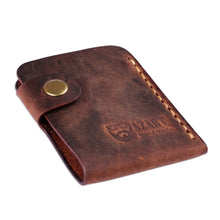 Load image into Gallery viewer, 100% Genuine Leather Card Holder in Brown Made in Armenia - Fortunate Brown | NOVICA