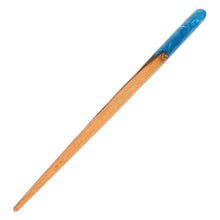 Load image into Gallery viewer, Natural Fiber Hair Pin with Hand-Painted Blue Resin Accent - Lovingly Blue | NOVICA